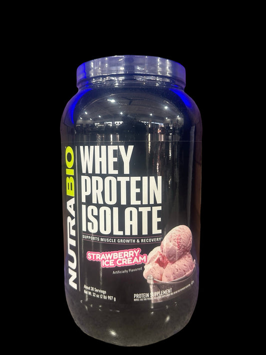 NutraBio Whey Protein Isolate (2lb)